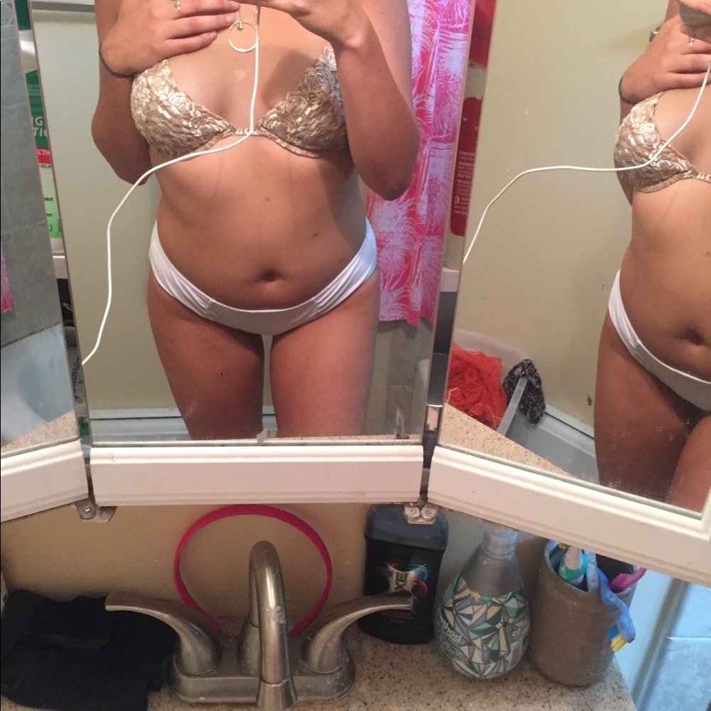 White bikini bottoms